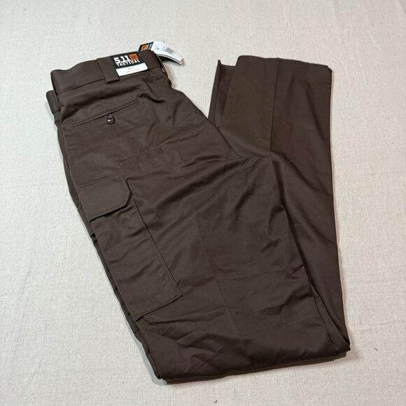 NWT MENS 40x39 5.11 TACTICAL 74326 TWILL PDU CARGO CLASS-B PANTS BROWN UNHEMMED. - Picture 1 of 7